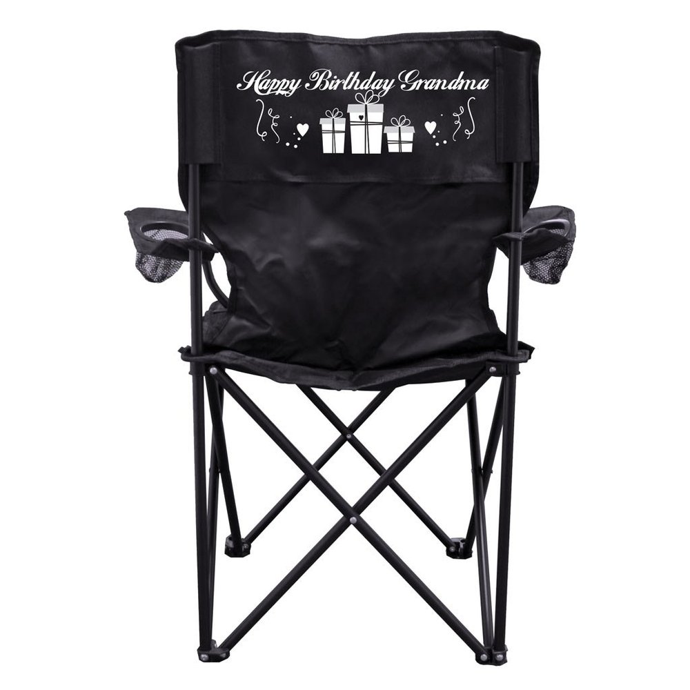 VictoryStore Happy Birthday Grandma Camping Chair with Carry Bag