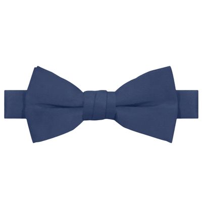 Jacob Alexander Boy's Kids Pretied Banded Adjustable Solid Color Bowtie - Steel Blue