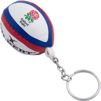 Gilbert Unisex's England Rugby Ball Keyring, Multi-Colour, One Size