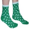 Green & White Shamrock Print Ladies Socks 4-7 (EU 35-38) (USA 5-8) view 1