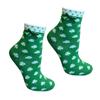 Green & White Shamrock Print Ladies Socks 4-7 (EU 35-38) (USA 5-8) view 2