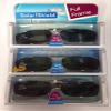 3 SOLAR SHIELD Clip-on Polarized Sunglasses 54 Rec 22 Scratch- Resistant Black Full Frame view 2