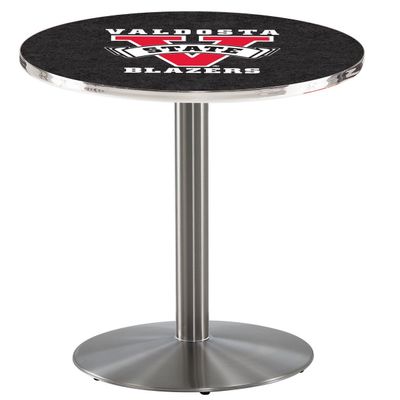 HBS L214-36" Stainless Steel Valdosta State Pub Table by Holland Bar Stool Co.
