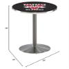 HBS L214-36" Stainless Steel Valdosta State Pub Table by Holland Bar Stool Co. view 2