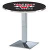 Holland Bar Stool Co. L217-42" Chrome Valdosta State Pub Table view 1