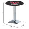 Holland Bar Stool Co. L217-42" Chrome Valdosta State Pub Table view 2