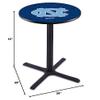 HBS L211-42" Black Wrinkle North Carolina Pub Table by Holland Bar Stool Co. view 2