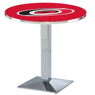 Carolina Hurricanes Officially Licensed L217 Chrome, 36" Tall Pub Table - NHL - 28" Top