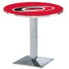 Carolina Hurricanes Officially Licensed L217 Chrome, 36" Tall Pub Table - NHL - 28" Top view 1