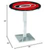 Carolina Hurricanes Officially Licensed L217 Chrome, 36" Tall Pub Table - NHL - 28" Top view 2