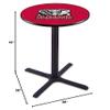 HBS L211-42" Black Wrinkle Alabama Pub Table by Holland Bar Stool Co. view 2