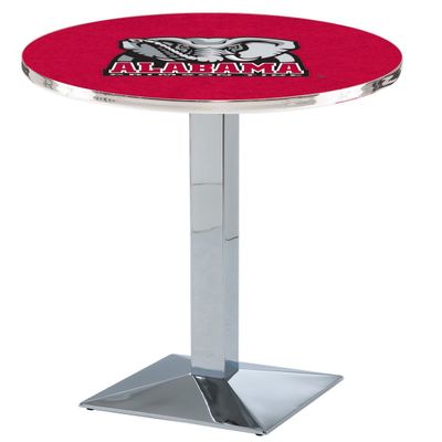 HBS L217-36" Chrome Alabama Pub Table by Holland Bar Stool Co.