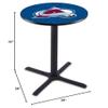 Holland Bar Stool L211-42" Black Wrinkle Colorado Avalanche Pub Table view 2