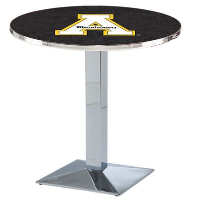HBS L217-42" Chrome Appalachian State Pub Table by Holland Bar Stool Co.
