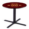 HBS L211-42" Black Wrinkle Iowa State Pub Table by Holland Bar Stool Co. view 1