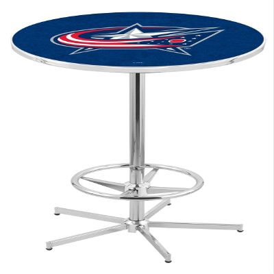 Holland Bar Stool L216-42" Chrome Columbus Blue Jackets Pub Table