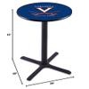 HBS L211-42" Black Wrinkle Virginia Pub Table by Holland Bar Stool Co. view 2