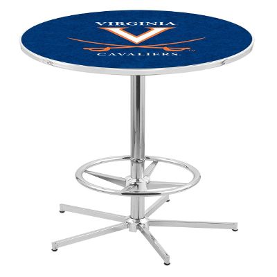 HBS L216-42" Chrome Virginia Pub Table by Holland Bar Stool Co.
