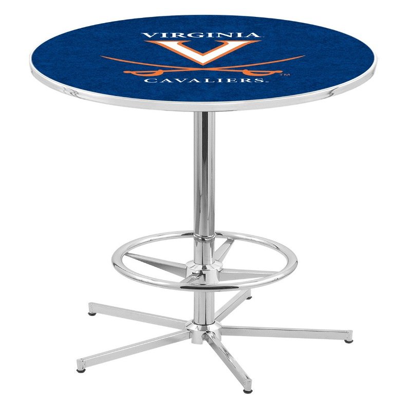 HBS L216-42" Chrome Virginia Pub Table by Holland Bar Stool Co.