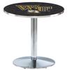 HBS L214-36" Chrome Wake Forest Pub Table by Holland Bar Stool Co. view 1