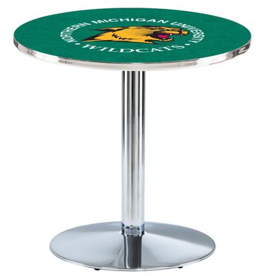 HBS L214-42" Chrome Northern Michigan Pub Table by Holland Bar Stool Co.