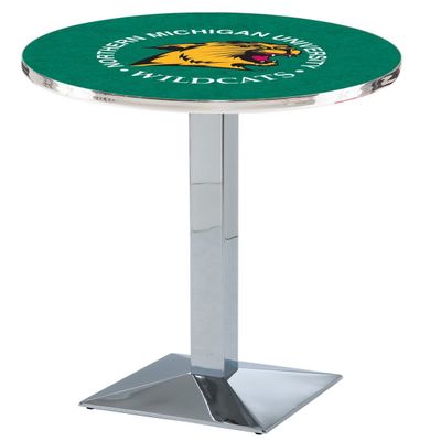 HBS L217-42" Chrome Northern Michigan Pub Table by Holland Bar Stool Co.