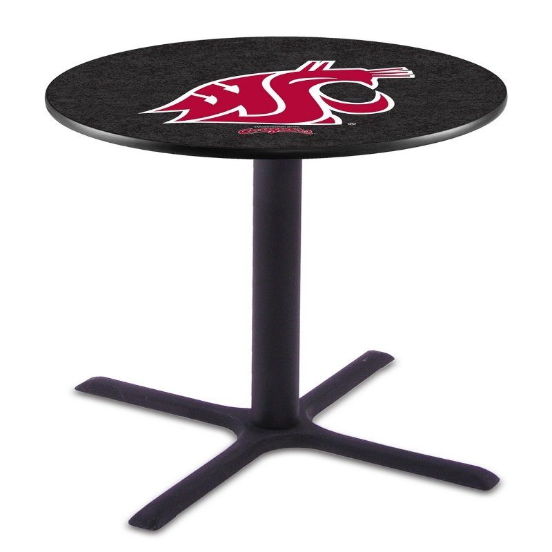 HBS L211-36" Black Wrinkle Washington State Pub Table by Holland Bar Stool Co.