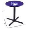 HBS L211-42" Black Wrinkle Northwestern Pub Table by Holland Bar Stool Co. view 2