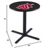 Holland Bar Stool Co. L211-42" Black Wrinkle Washington State Pub Table view 2