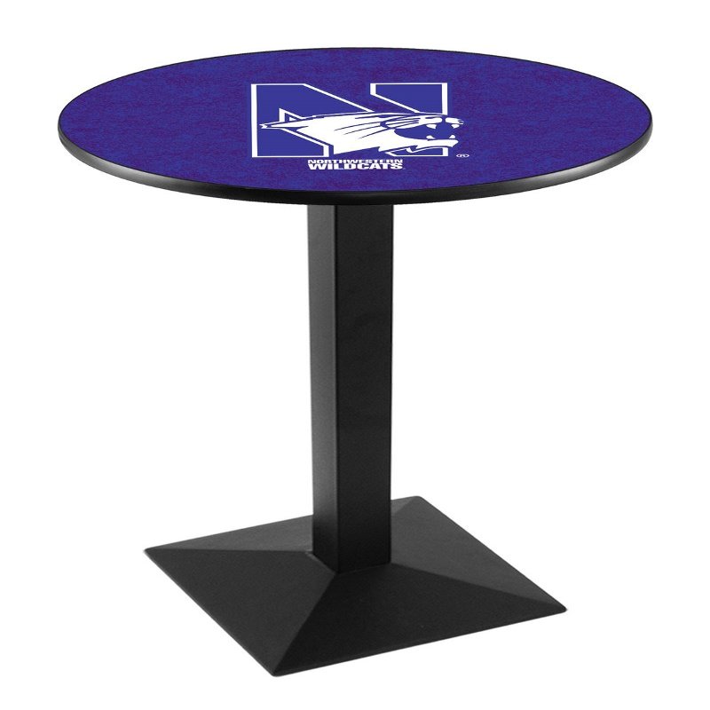 HBS L217-42" Black Wrinkle Northwestern Pub Table by Holland Bar Stool Co.