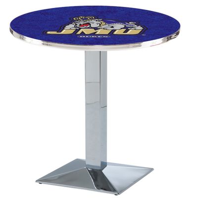 HBS L217-36" Chrome James Madison Pub Table by Holland Bar Stool Co.