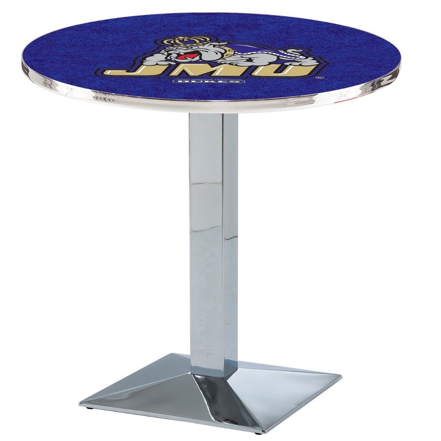 HBS L217-36" Chrome James Madison Pub Table by Holland Bar Stool Co.
