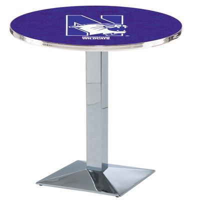 Holland Bar Stool Co. L217-42" Chrome Northwestern Pub Table