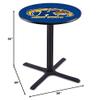 Holland Bar Stool Co. L211-36" Black Wrinkle Kent State Pub Table view 2