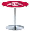 HBS L214-42" Chrome Ohio State Pub Table by Holland Bar Stool Co. view 1