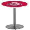 HBS L214-36" Stainless Steel Ohio State Pub Table by Holland Bar Stool Co.
