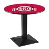 HBS L217-42" Black Wrinkle Ohio State Pub Table by Holland Bar Stool Co. view 1