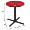 Holland Bar Stool Co. L211-42" Black Wrinkle Western Kentucky Pub Table view 2