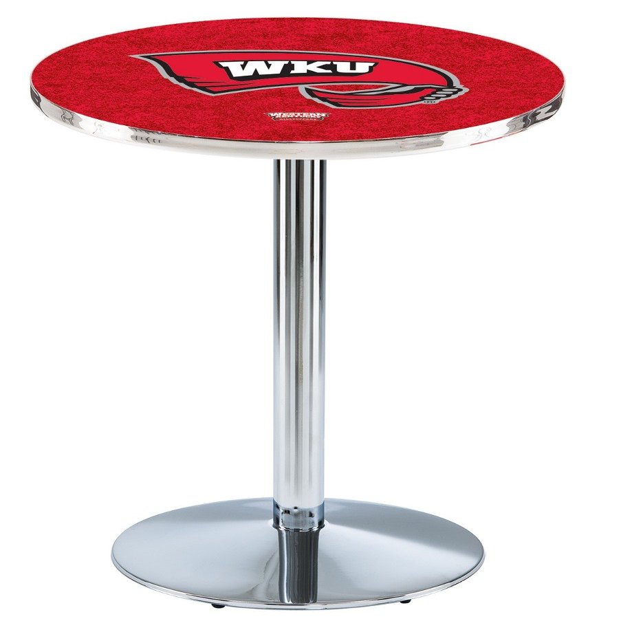 HBS L214-42" Chrome Western Kentucky Pub Table by Holland Bar Stool Co.