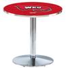 HBS L214-42" Chrome Western Kentucky Pub Table by Holland Bar Stool Co.