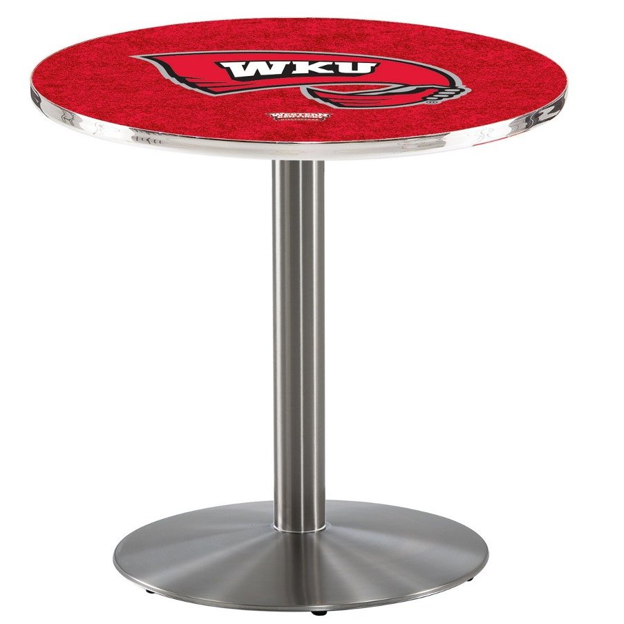 HBS L214-42" Stainless Steel Western Kentucky Pub Table by Holland Bar Stool Co.