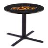 HBS L211-42" Black Wrinkle Oklahoma State Pub Table by Holland Bar Stool Co. view 1