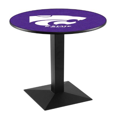 HBS L217-36" Black Wrinkle Kansas State Pub Table by Holland Bar Stool Co.