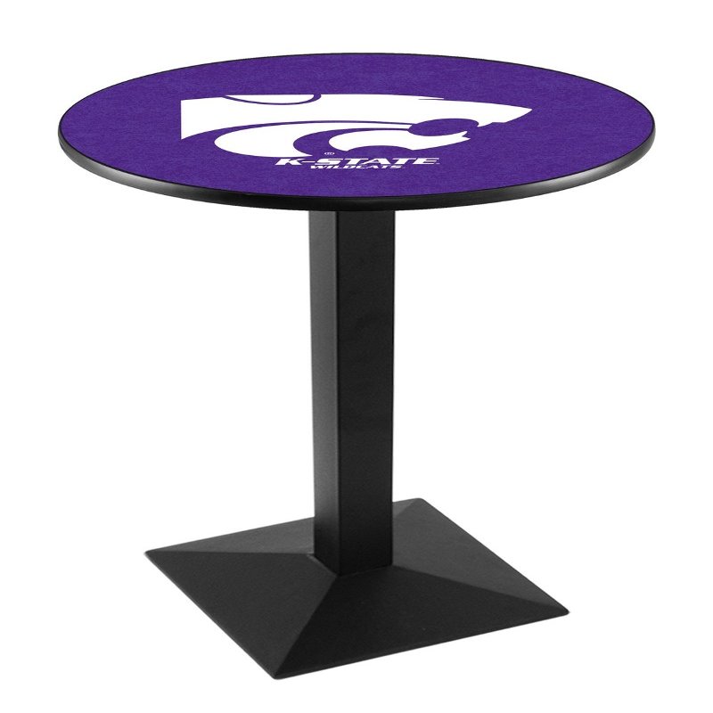 HBS L217-36" Black Wrinkle Kansas State Pub Table by Holland Bar Stool Co.