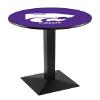 HBS L217-36" Black Wrinkle Kansas State Pub Table by Holland Bar Stool Co. view 1