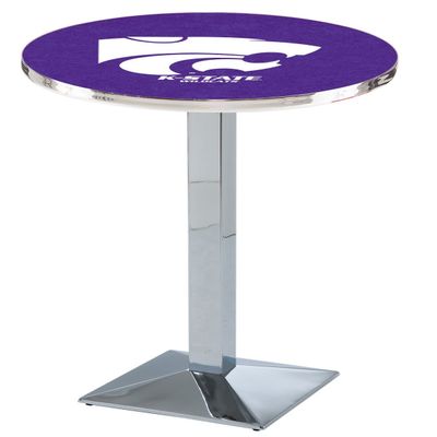 HBS L217-36" Chrome Kansas State Pub Table by Holland Bar Stool Co.