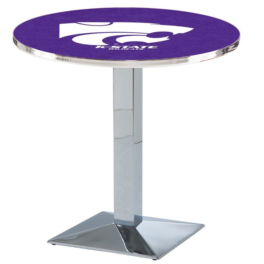 HBS L217-36" Chrome Kansas State Pub Table by Holland Bar Stool Co.