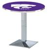 HBS L217-36" Chrome Kansas State Pub Table by Holland Bar Stool Co. view 1