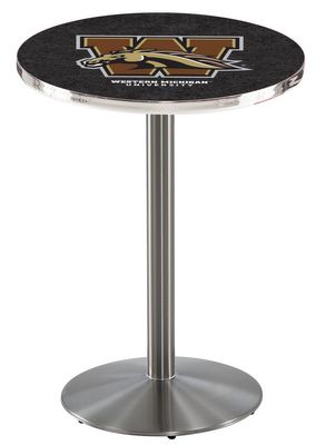 HBS L214-36" Stainless Steel Western Michigan Pub Table by Holland Bar Stool Co.