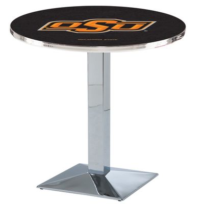 Holland Bar Stool Co. L217-42" Chrome Oklahoma State Pub Table